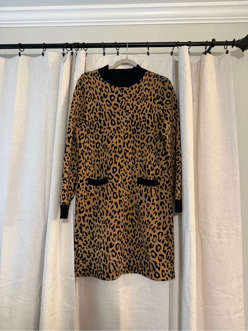J. Crew Leopard Print Sweater Dress - Picture 2 of 5